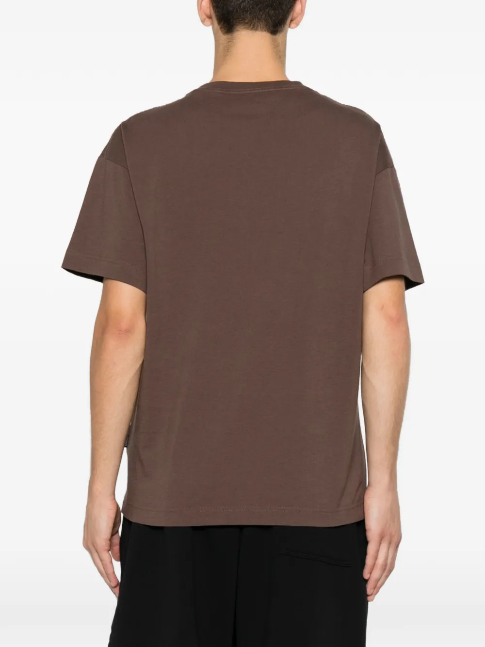 Palm Angels T-shirt met logopatch Bruin