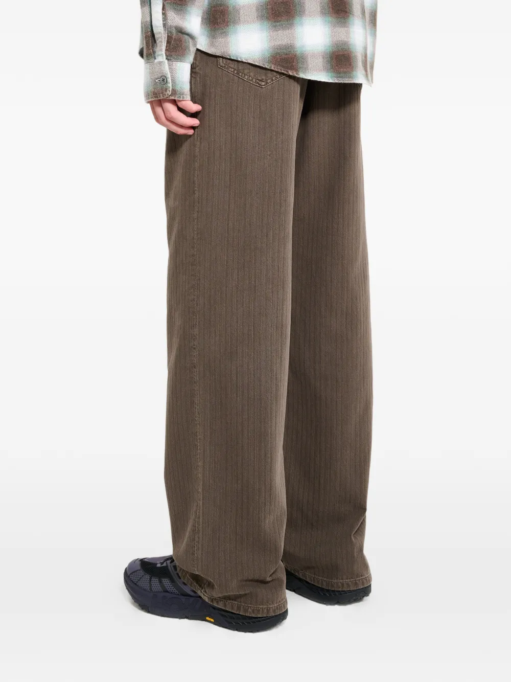Jeanerica Genua broek met chevron streep Bruin