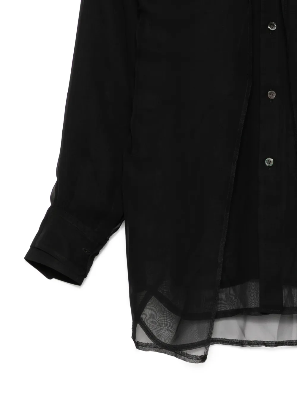 Comme Des Garçons blouse met lammy-effect Zwart
