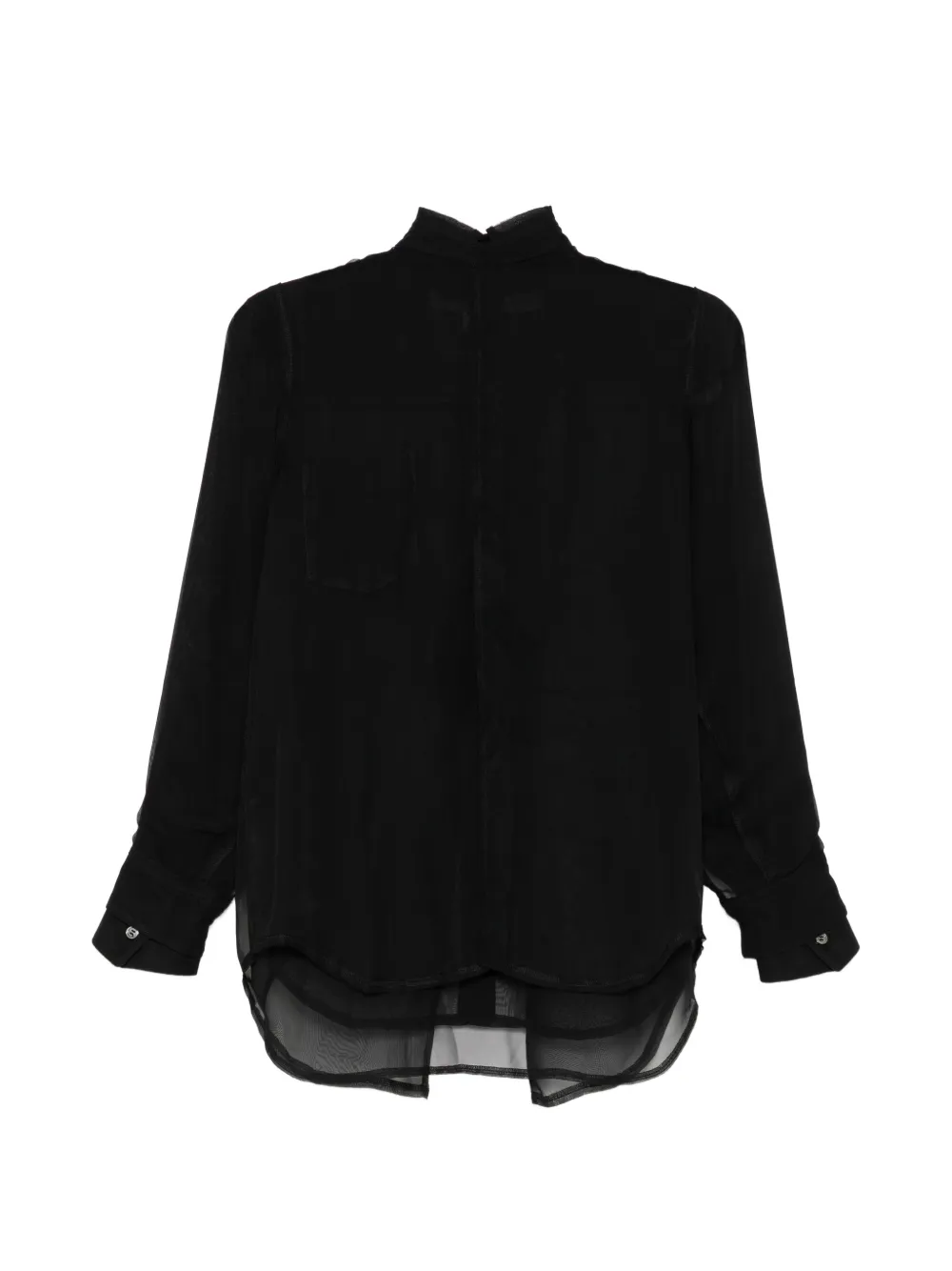 Comme Des Garçons blouse met lammy-effect Zwart