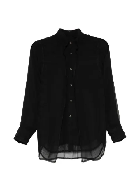 Comme Des Garçons camisa con efecto traslúcido