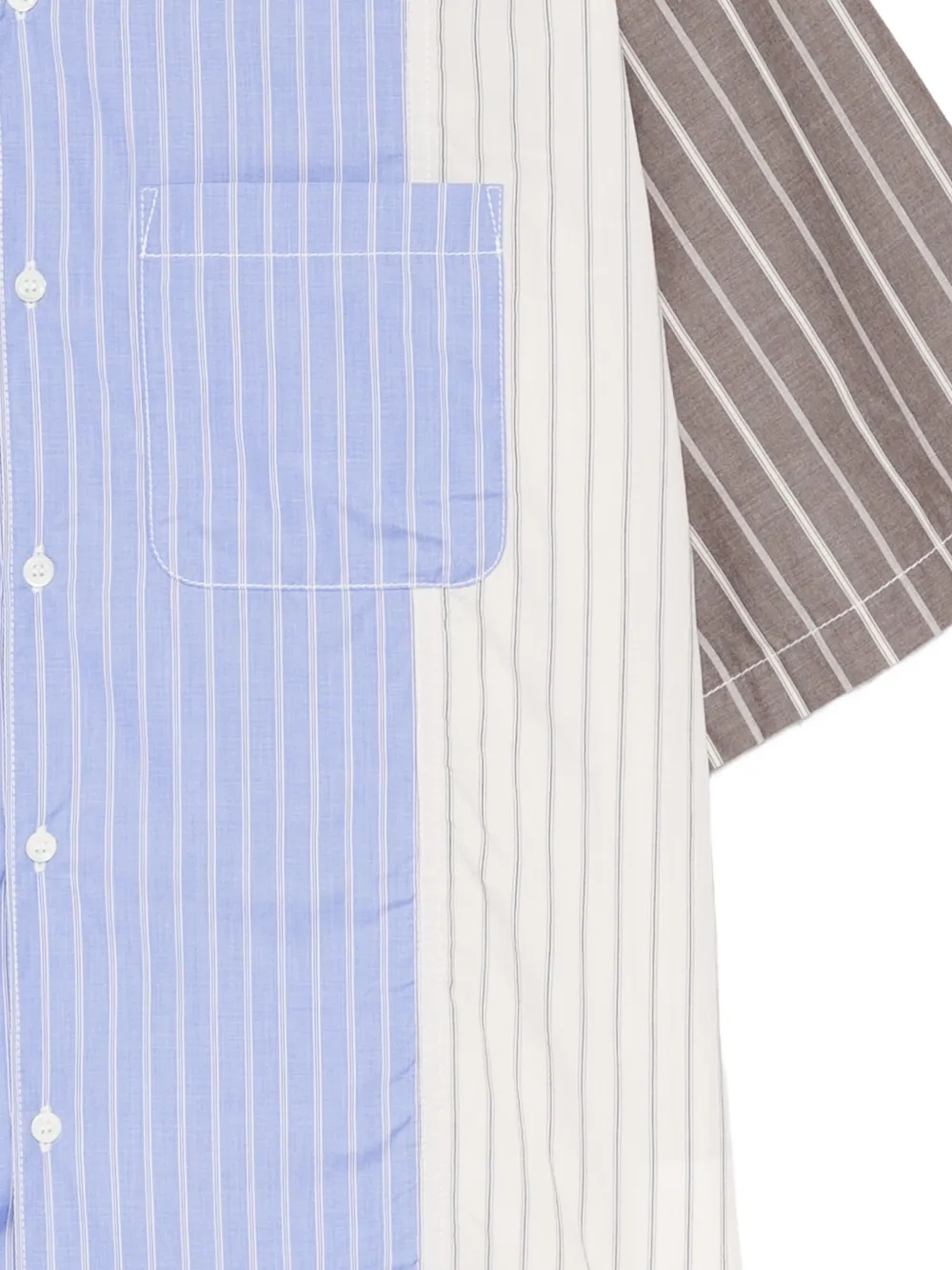 Comme des Garçons Homme Gestreept overhemd Blauw