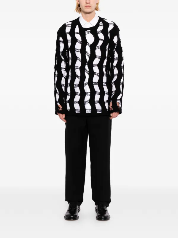 Comme Des Garçons Homme Plus ダメージ プルオーバー | ブラック
