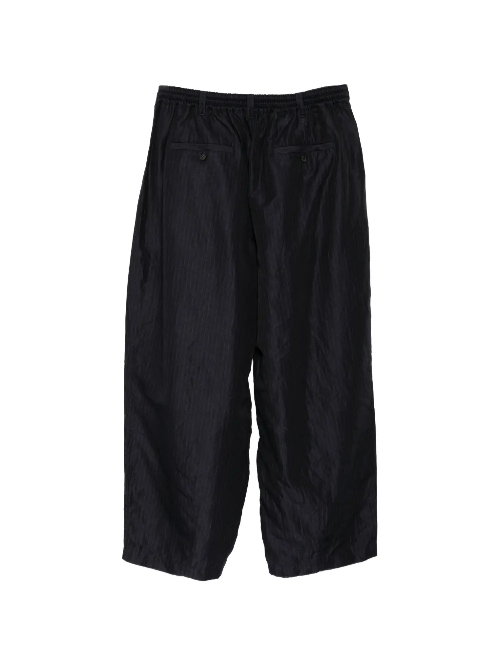 Comme des Garçons Homme Broek met krijtstreep en gekreukte afwerking Blauw