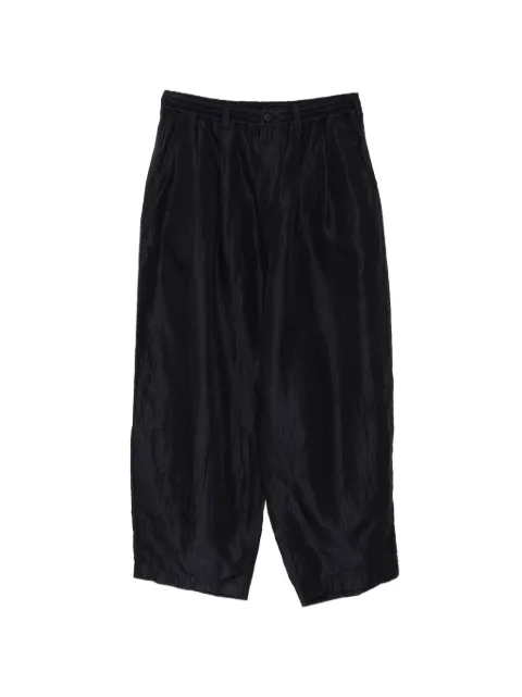 Comme des Garçons Homme pinstripe crinkled-finish trousers