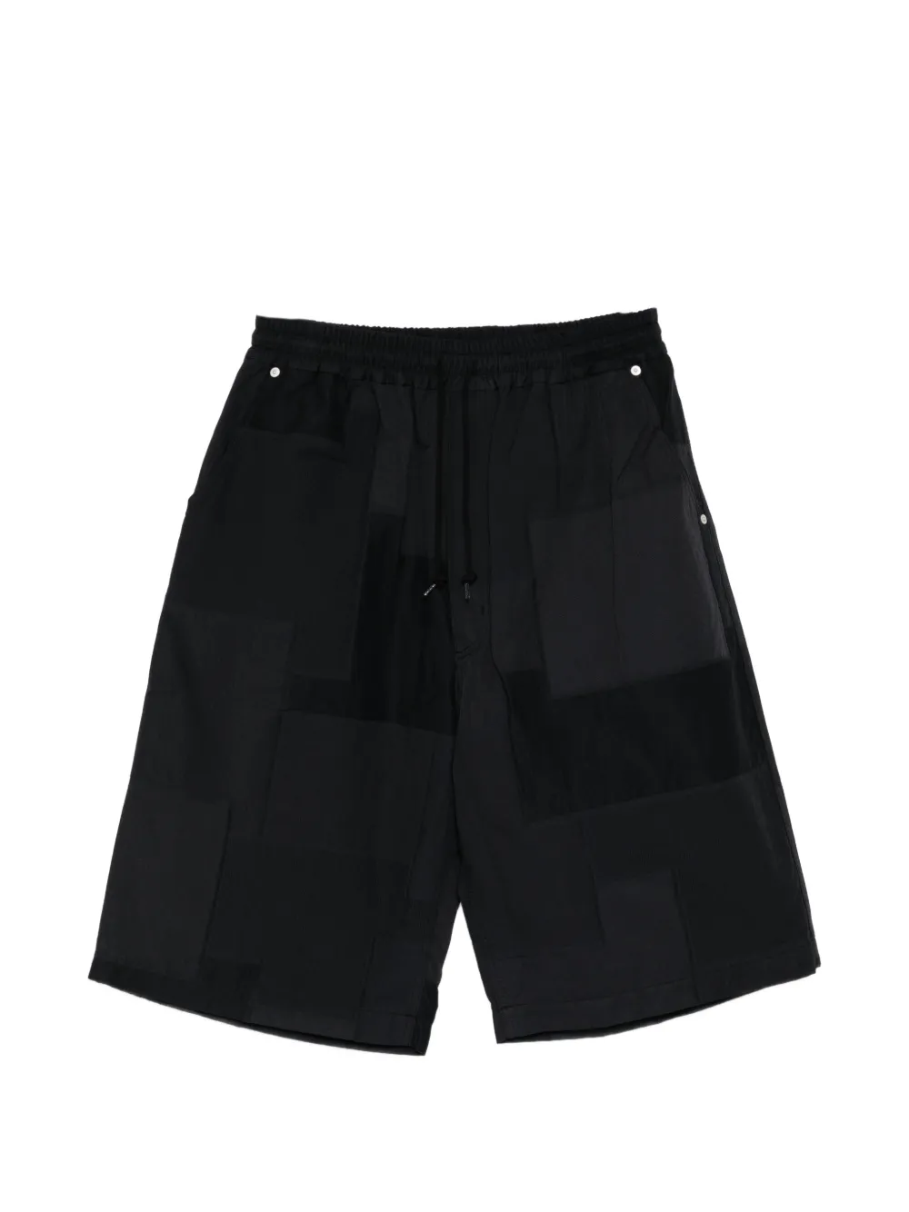 Comme des Garçons Homme patchwork drawstring shorts - Nero