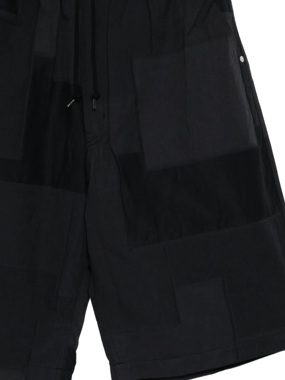 Comme des Garçons Homme Shorts met patchwork Zwart