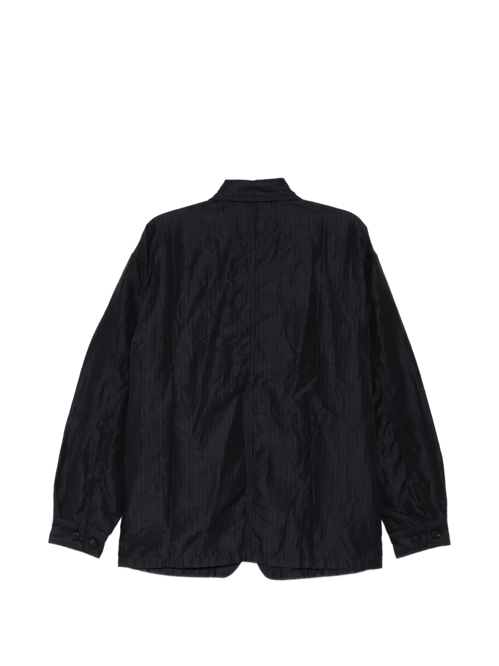 Comme des Garçons Homme Gekreukt jack met krijtstreep Blauw