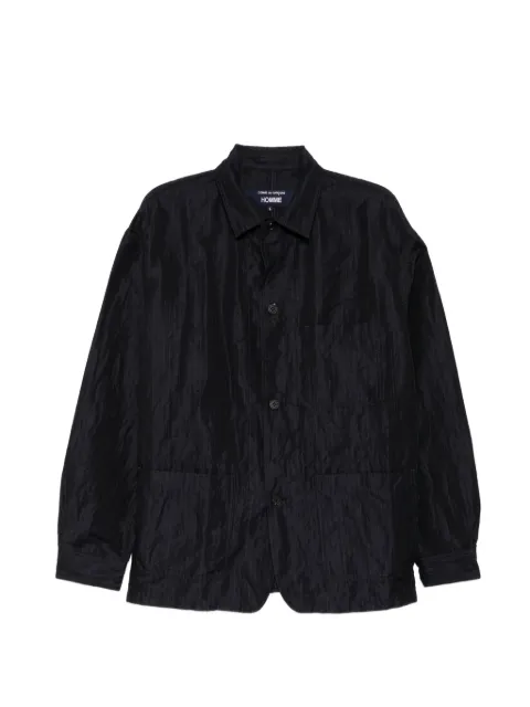Comme des Garçons Homme pinstripe-pattern crinkled jacket