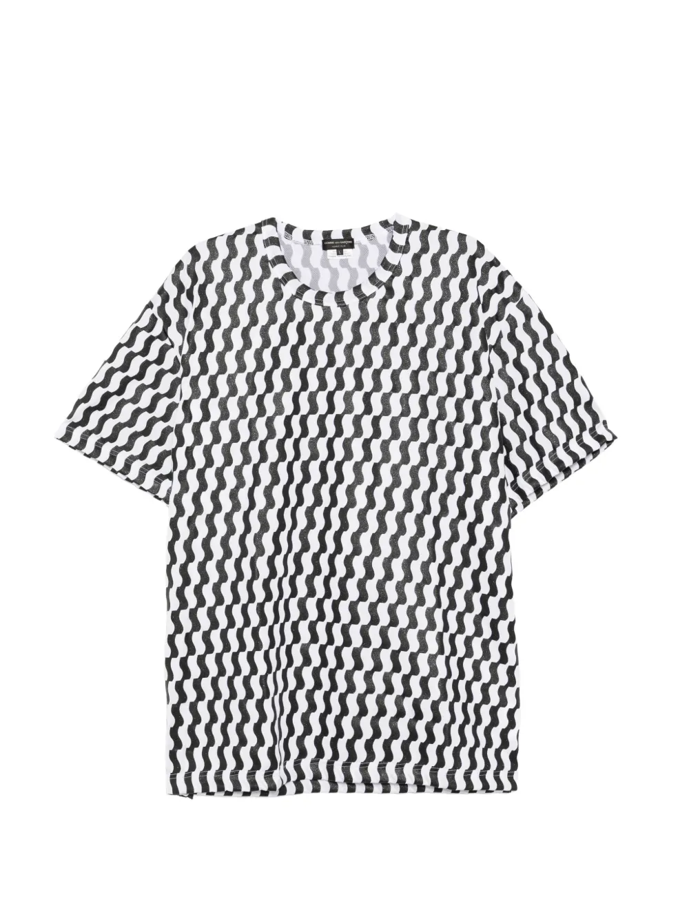 Comme des Garçons Homme Plus wave-print T-shirt - Bianco