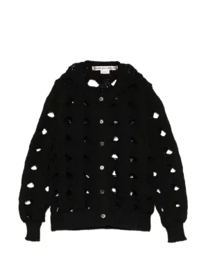 【sacai】ジップデザイン ケーブル ニット セーター Sacai ケーブルニット ジップ カーディガン | ブラック | FARFETCH JP