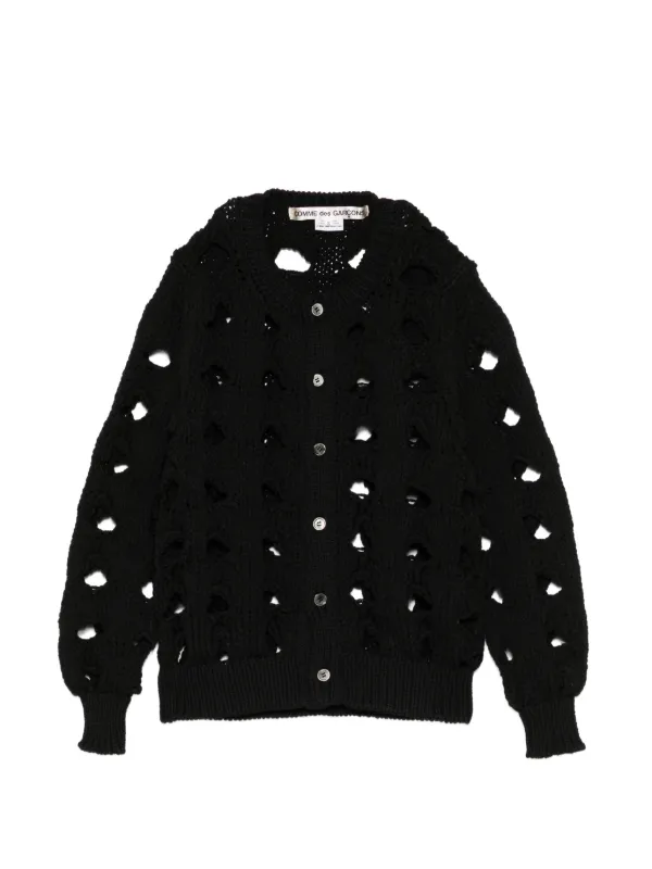 Comme des Garçons Chunky-knit Cardigan in Black