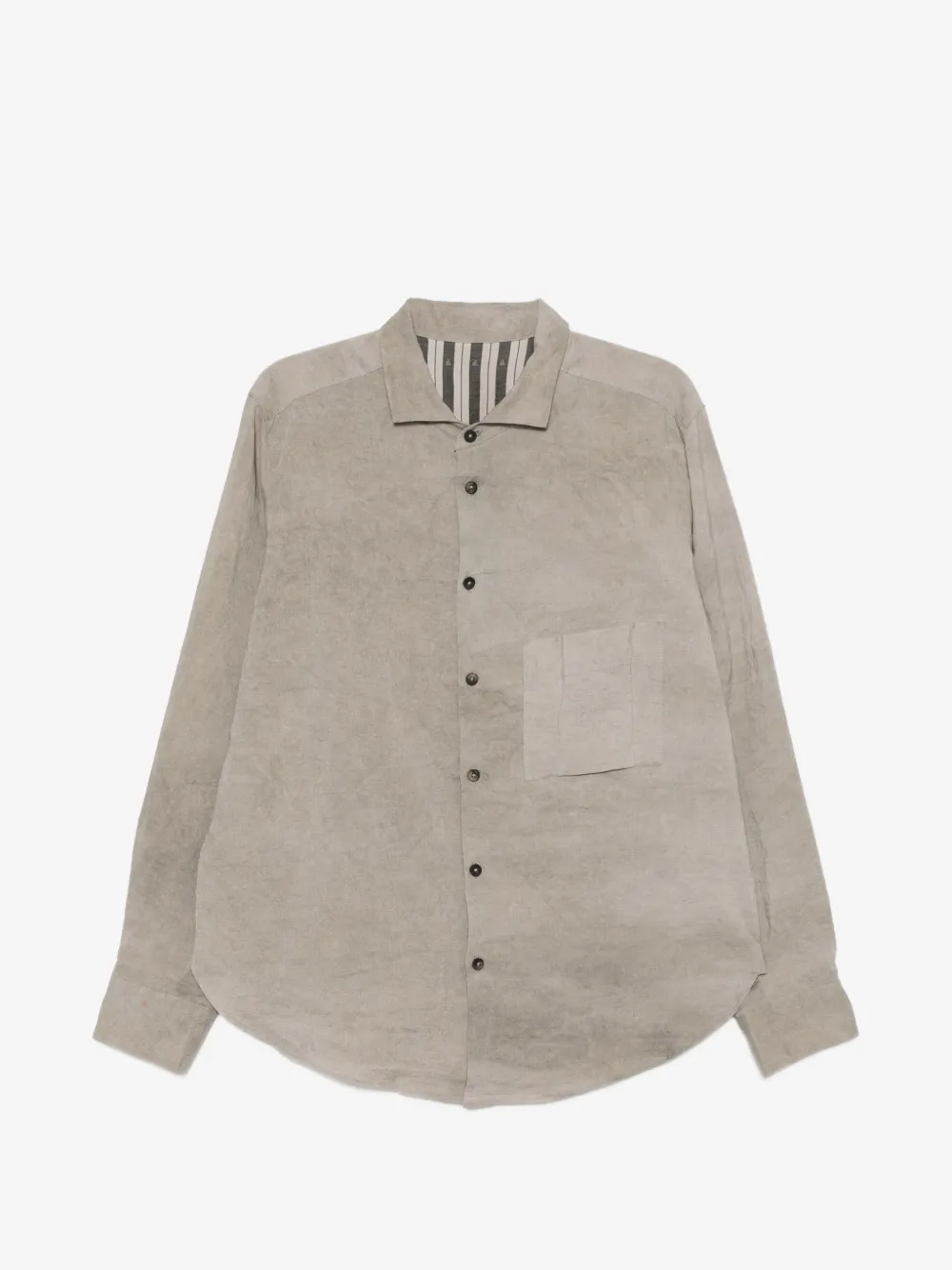 Ziggy Chen chest-pocket long-sleeve shirt | Neutrals | Image 1