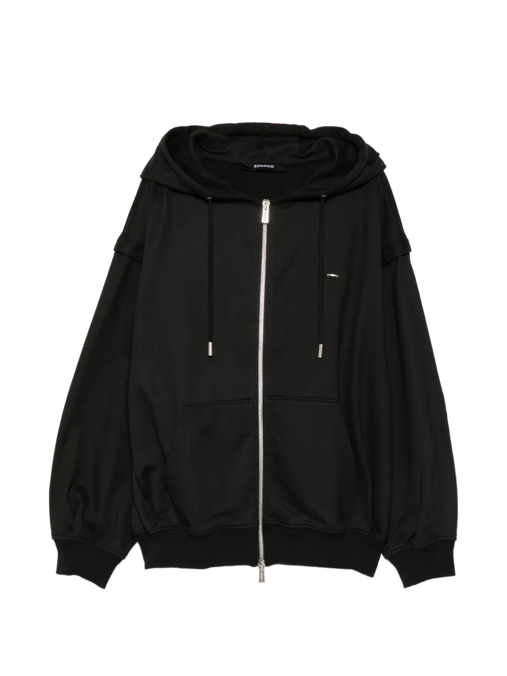 SONGZIO graphic-embroidered hoodie - Nero