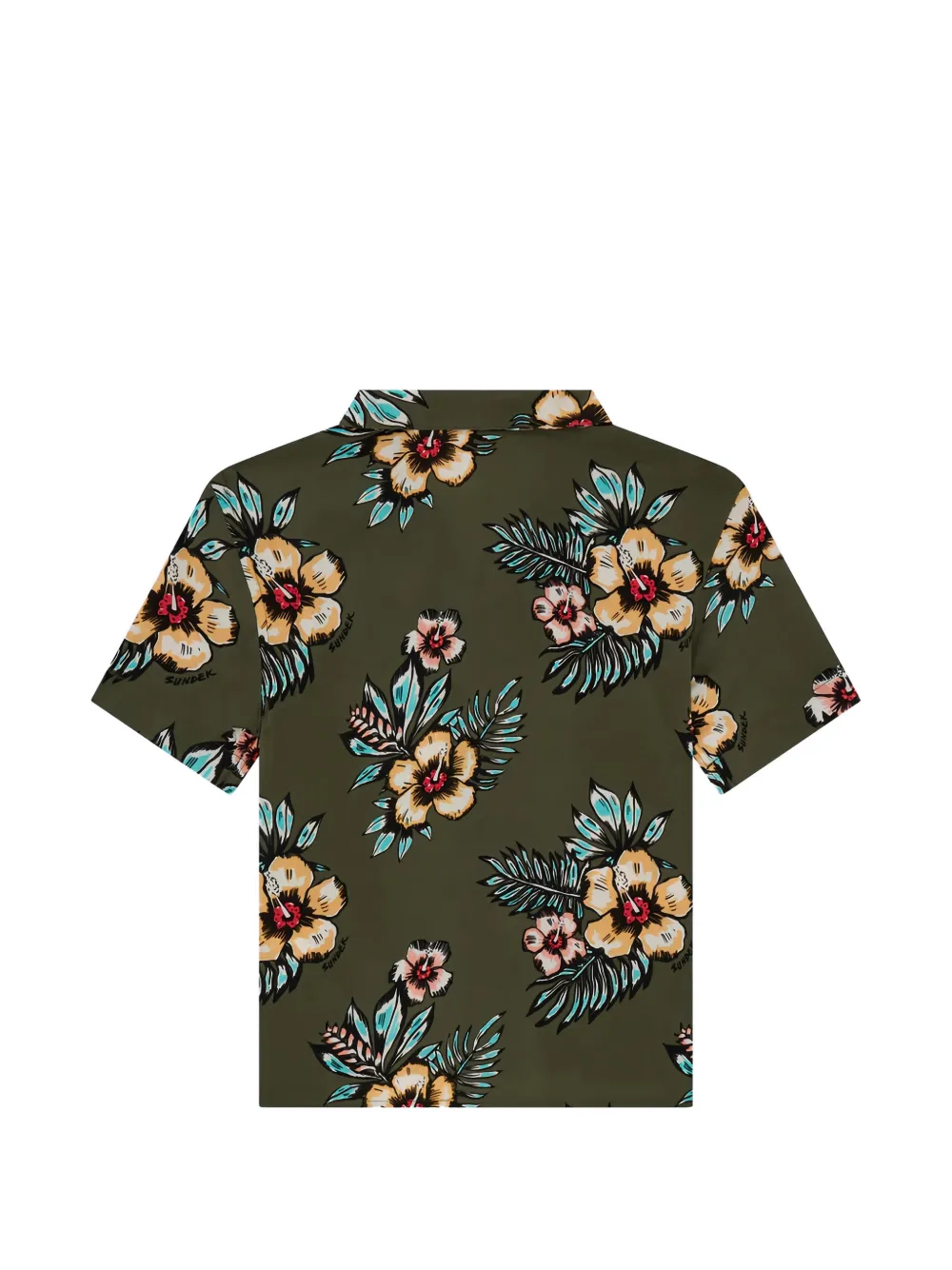 Sundek Shirt met bloemenprint Groen