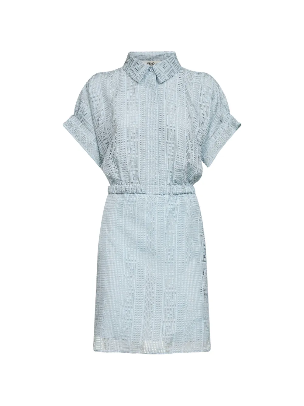 FENDI Pequin FF burnout dress - Blu