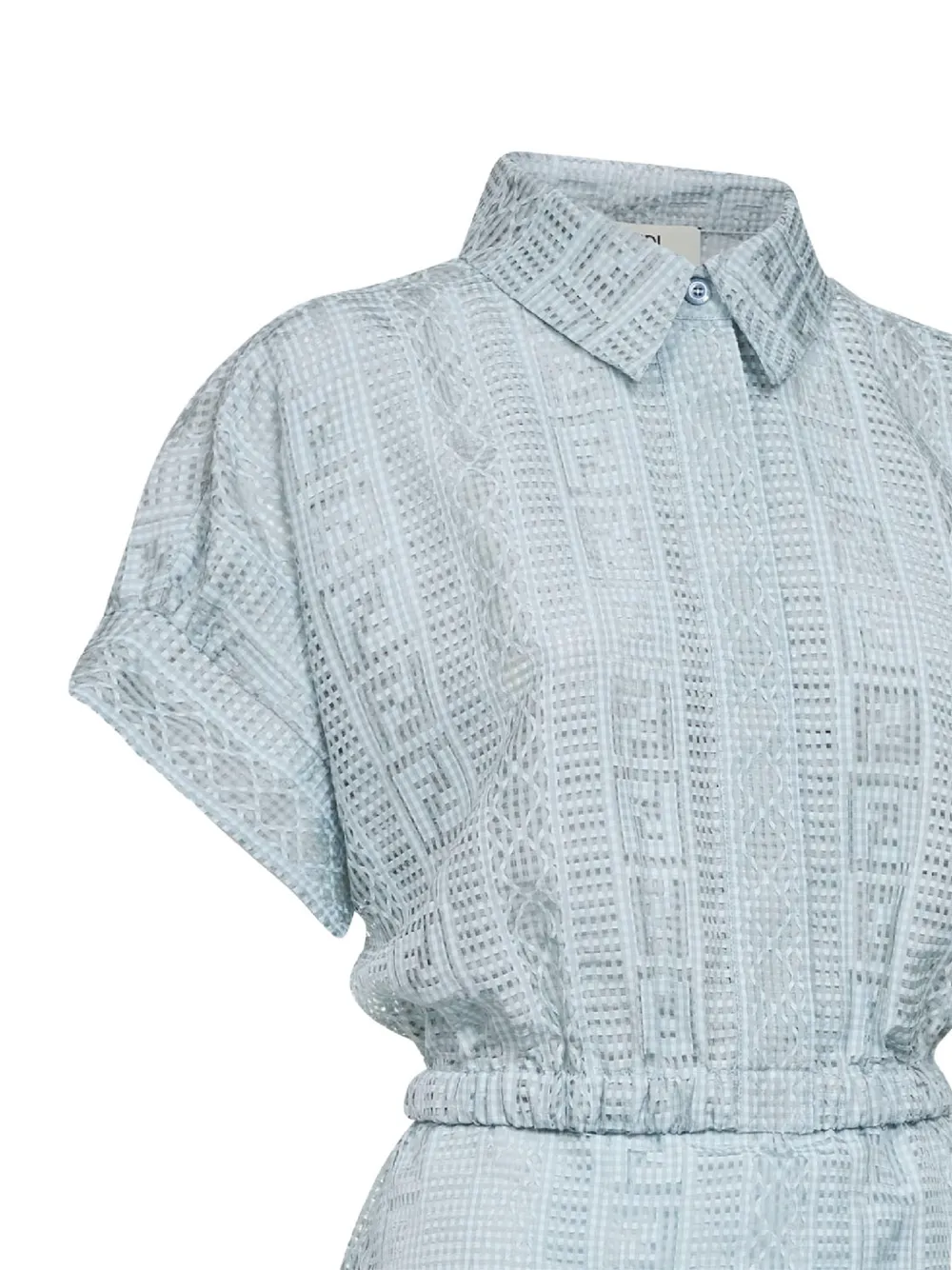 FENDI Pequin jurk met FF print Blauw