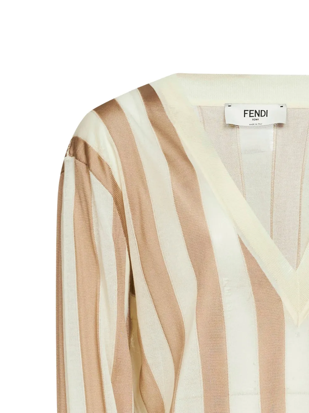 FENDI Gestreepte trui Beige