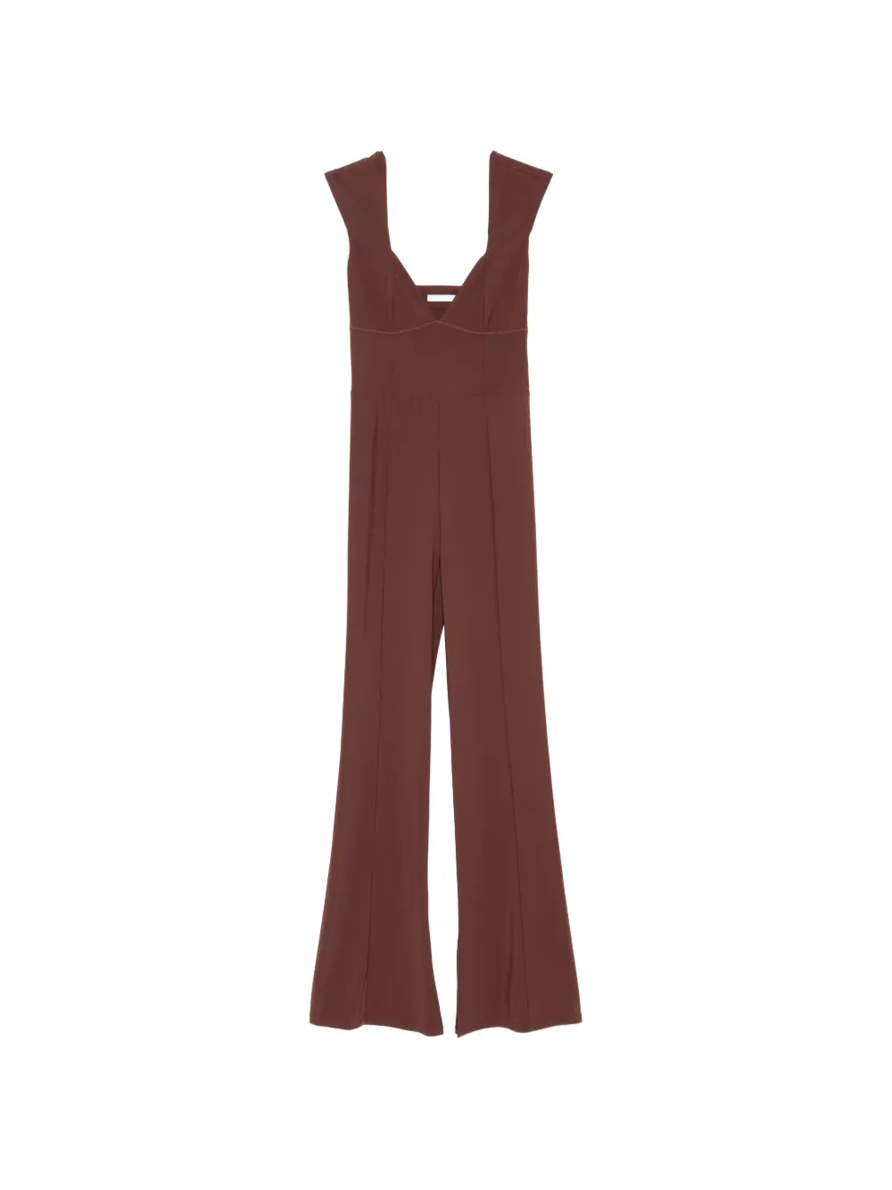 Patrizia Pepe V-neck flared jumpsuit - Braun