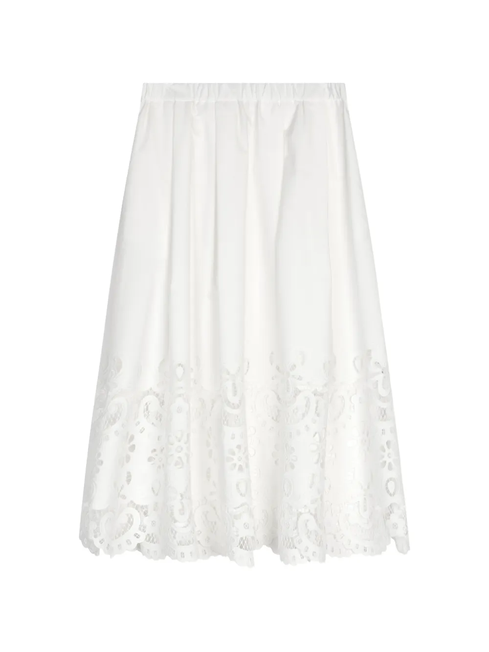 Stylein Jorah lace-trim skirt - Bianco