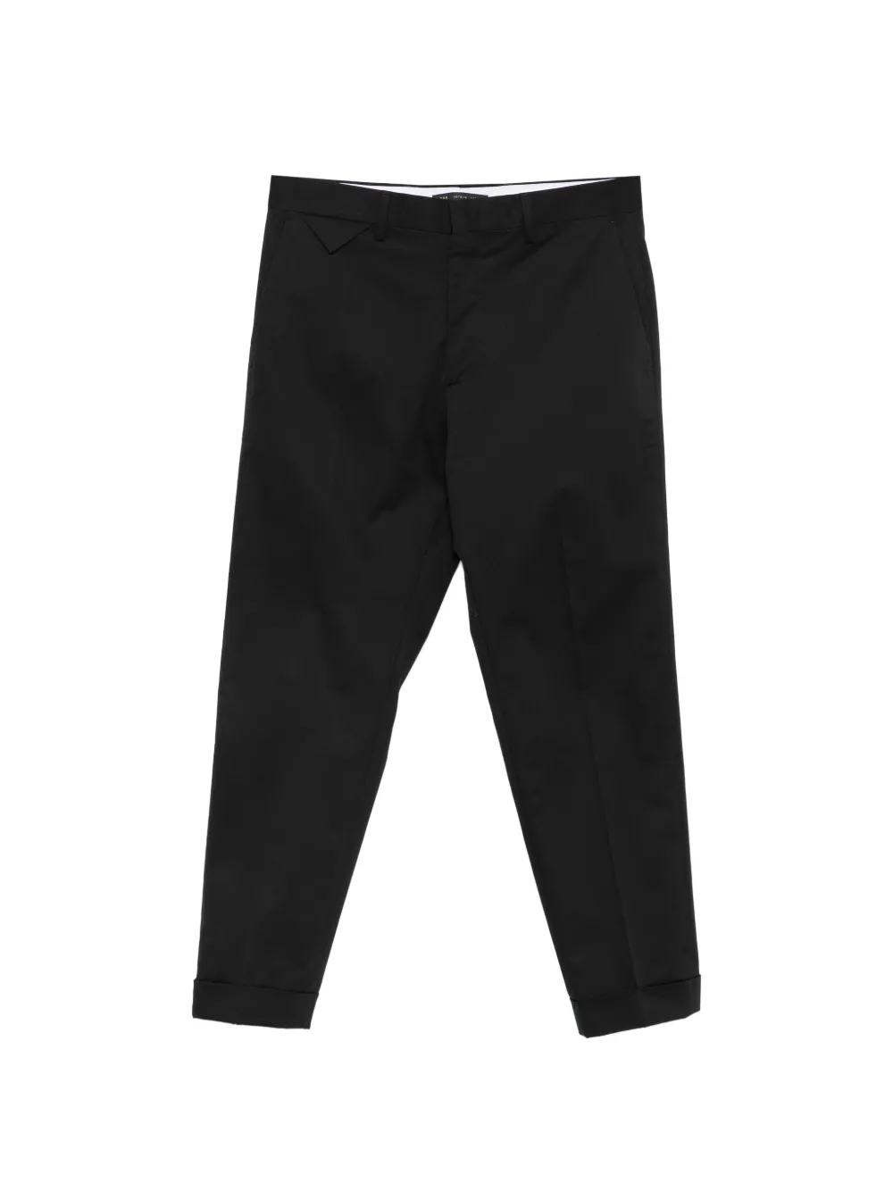 Low Brand Cooper T1.7 pressed-crease turn-up trousers - Nero