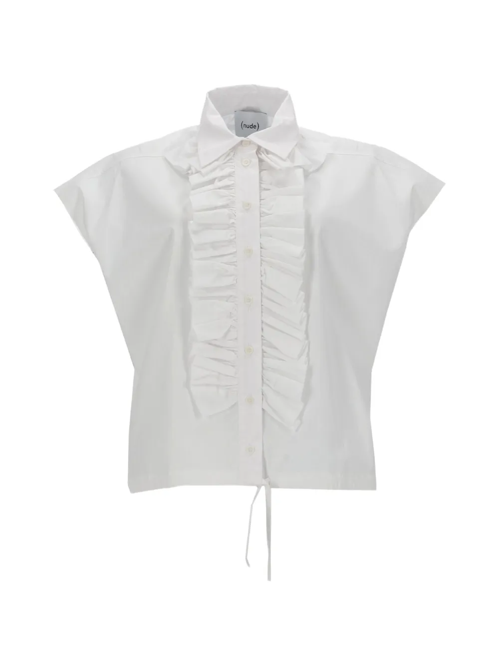 Nude cotton shirt - White