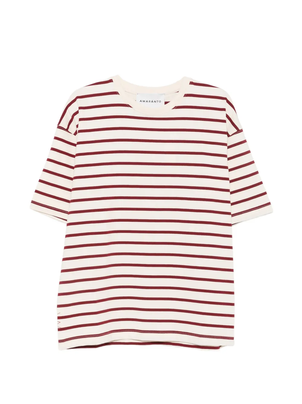 AMARANTO striped short-sleeve T-shirt - Toni neutri