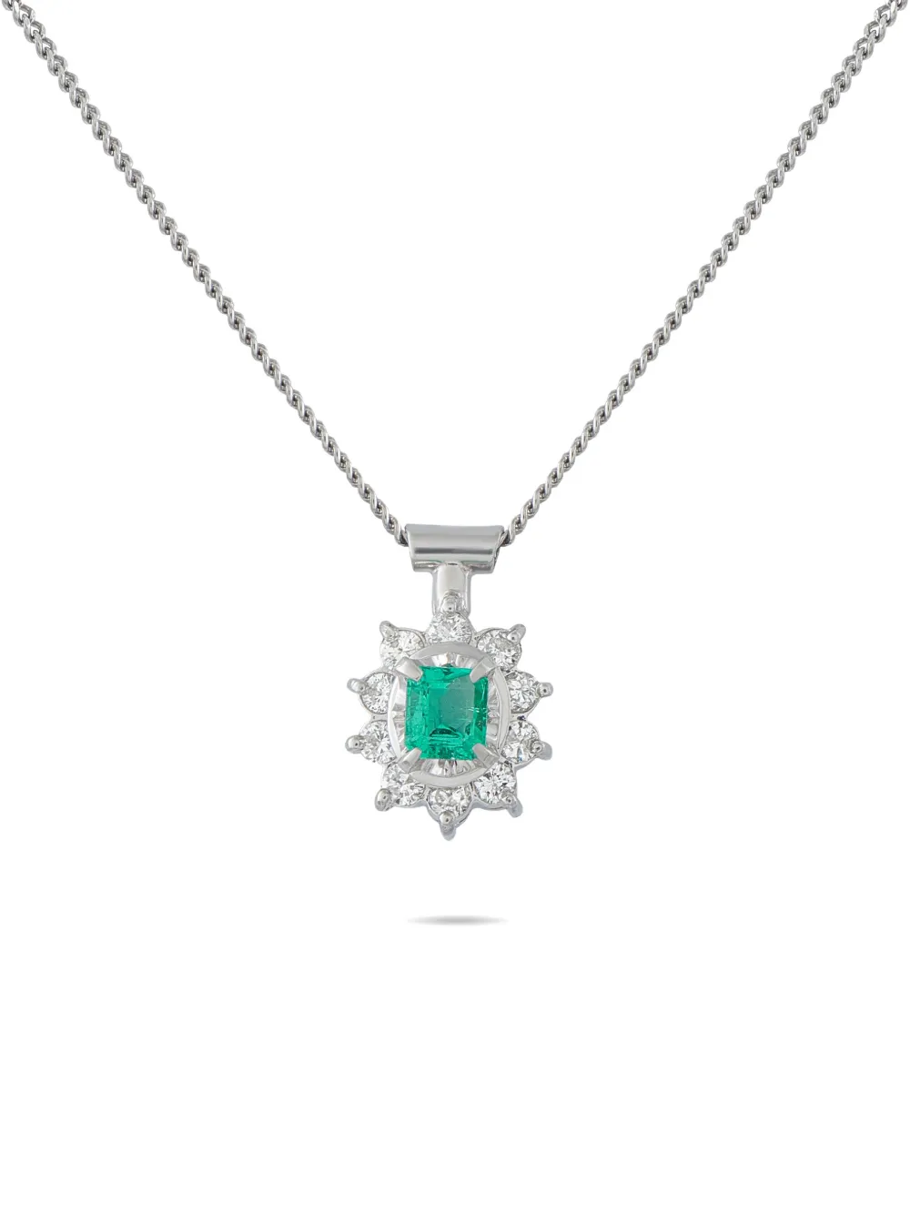 LB Exclusive emerald and diamond necklace - Argento