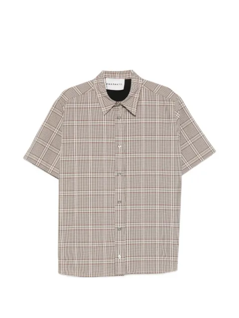 AMARANTO  checked short-sleeve shirt