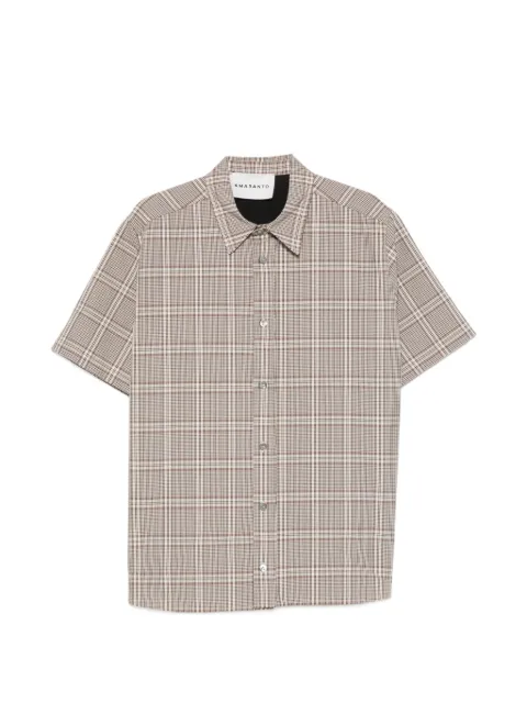 AMARANTO  checked short-sleeve shirt