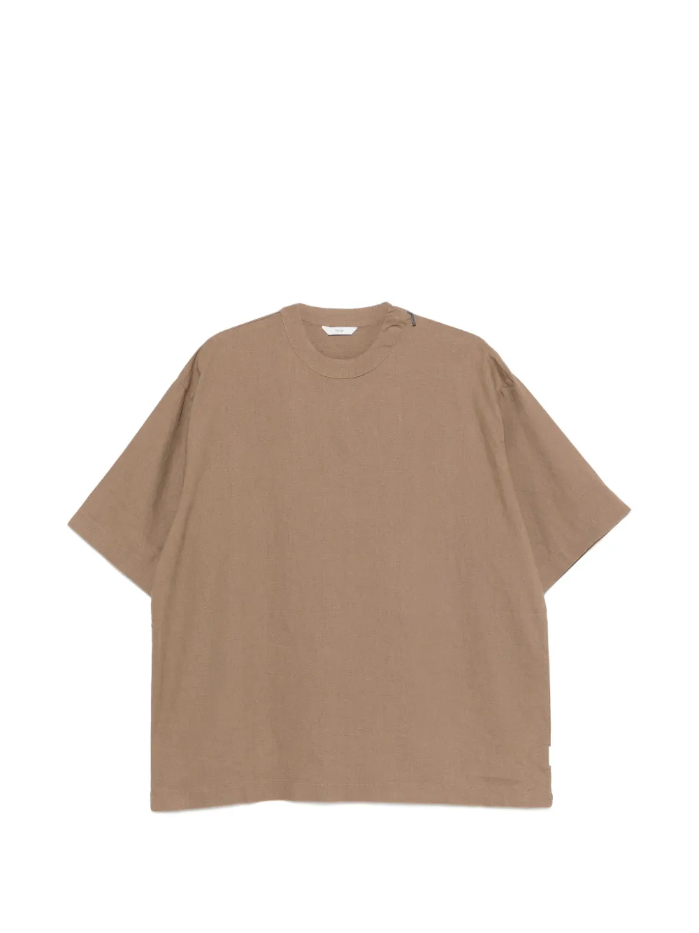 Hevo shoulder-zip T-shirt - Toni neutri