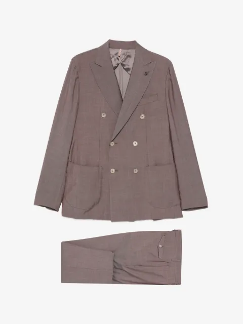 Santaniello double-breasted peak-lapel suit
