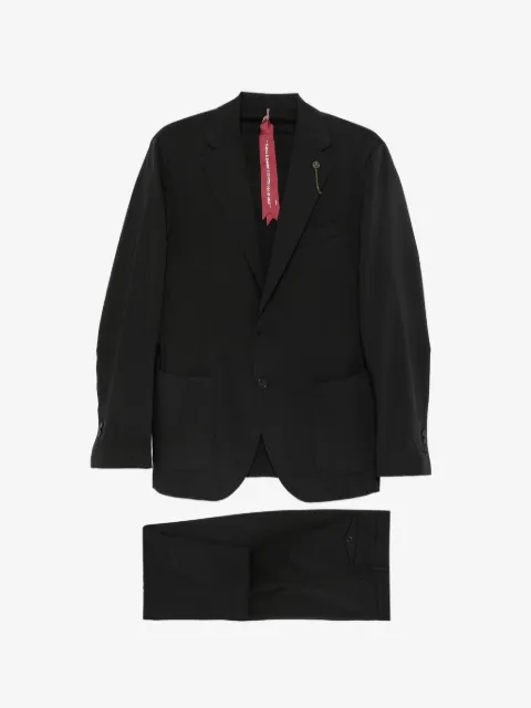 Santaniello logo-plaque single-breasted suit