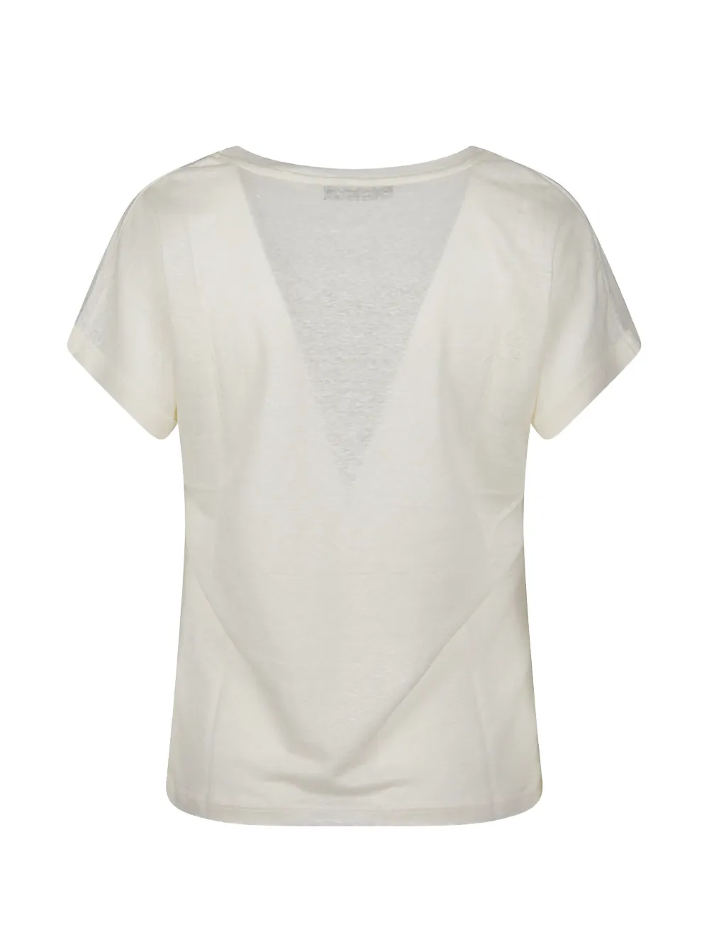 Aragona T-shirt met diepe ronde hals Beige