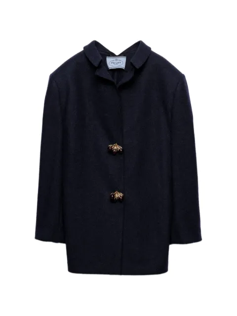 Prada Shetland wool jacket with jewel buttons