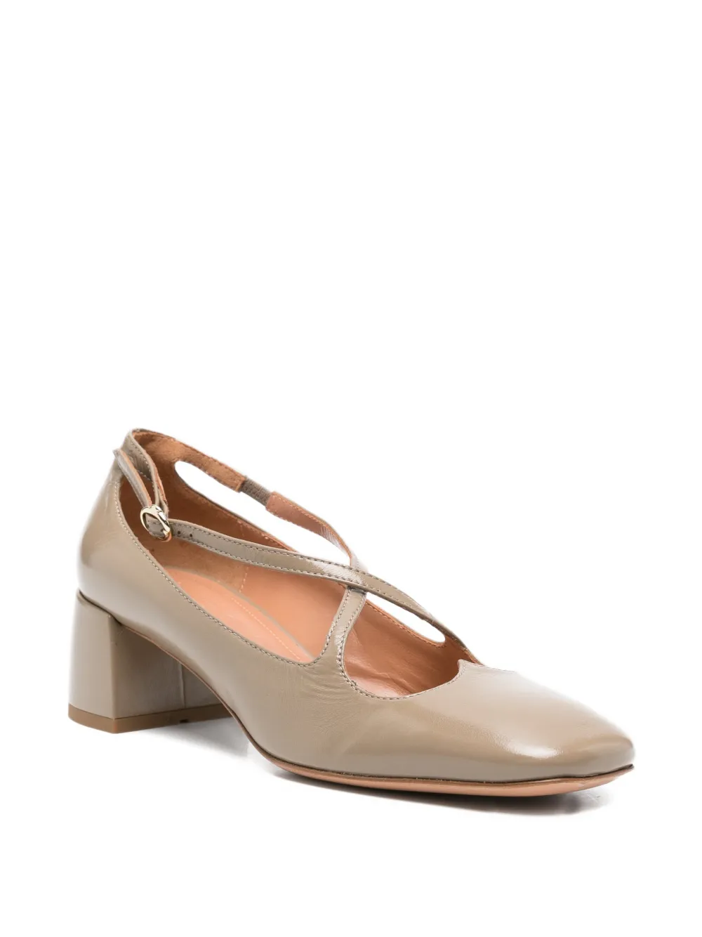 A.Bocca Pumps met gekruiste bandjes en hartdetail Beige