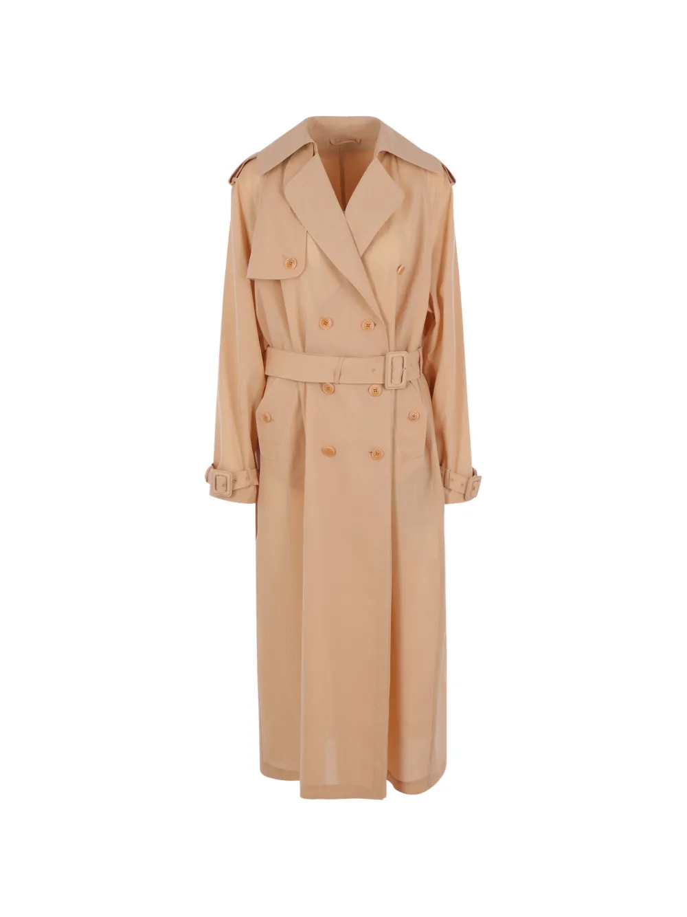 Ermanno Scervino double-breasted belted trench coat - Marrone