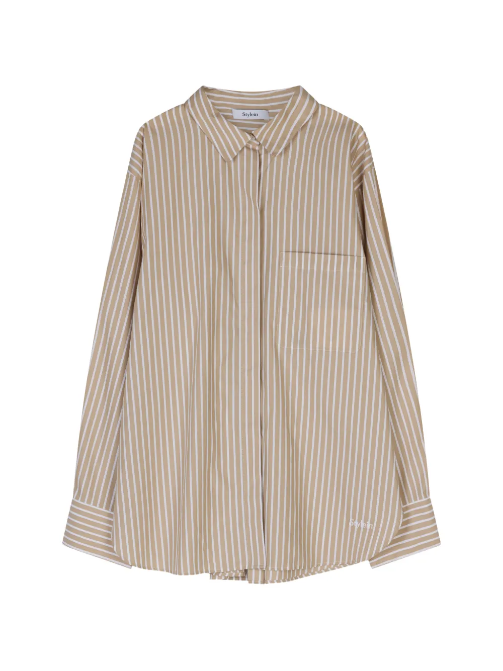Stylein Jansell striped-pattern chest-pocket shirt - Toni neutri