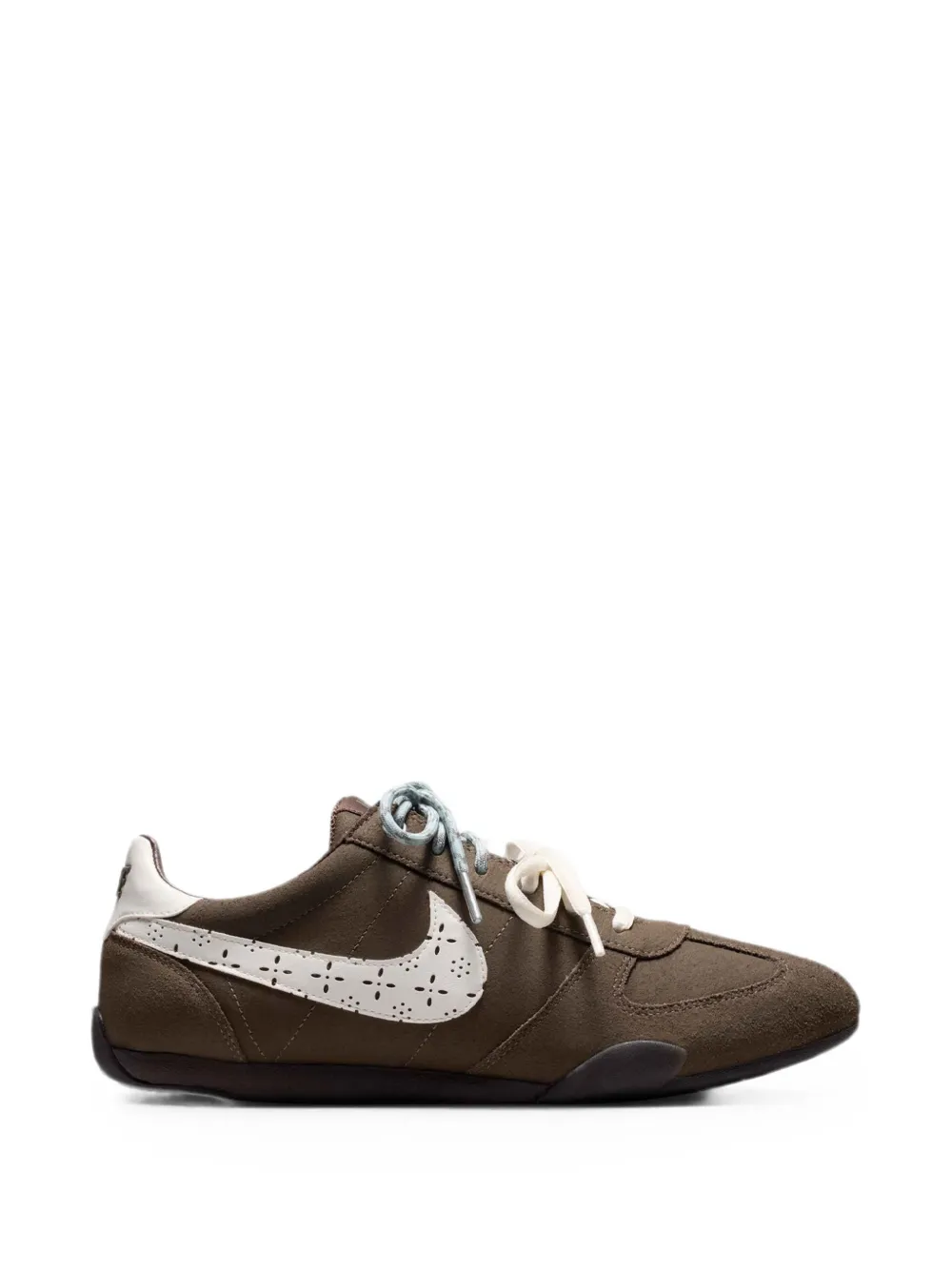 Nike perforated-logo suede sneakers - Braun