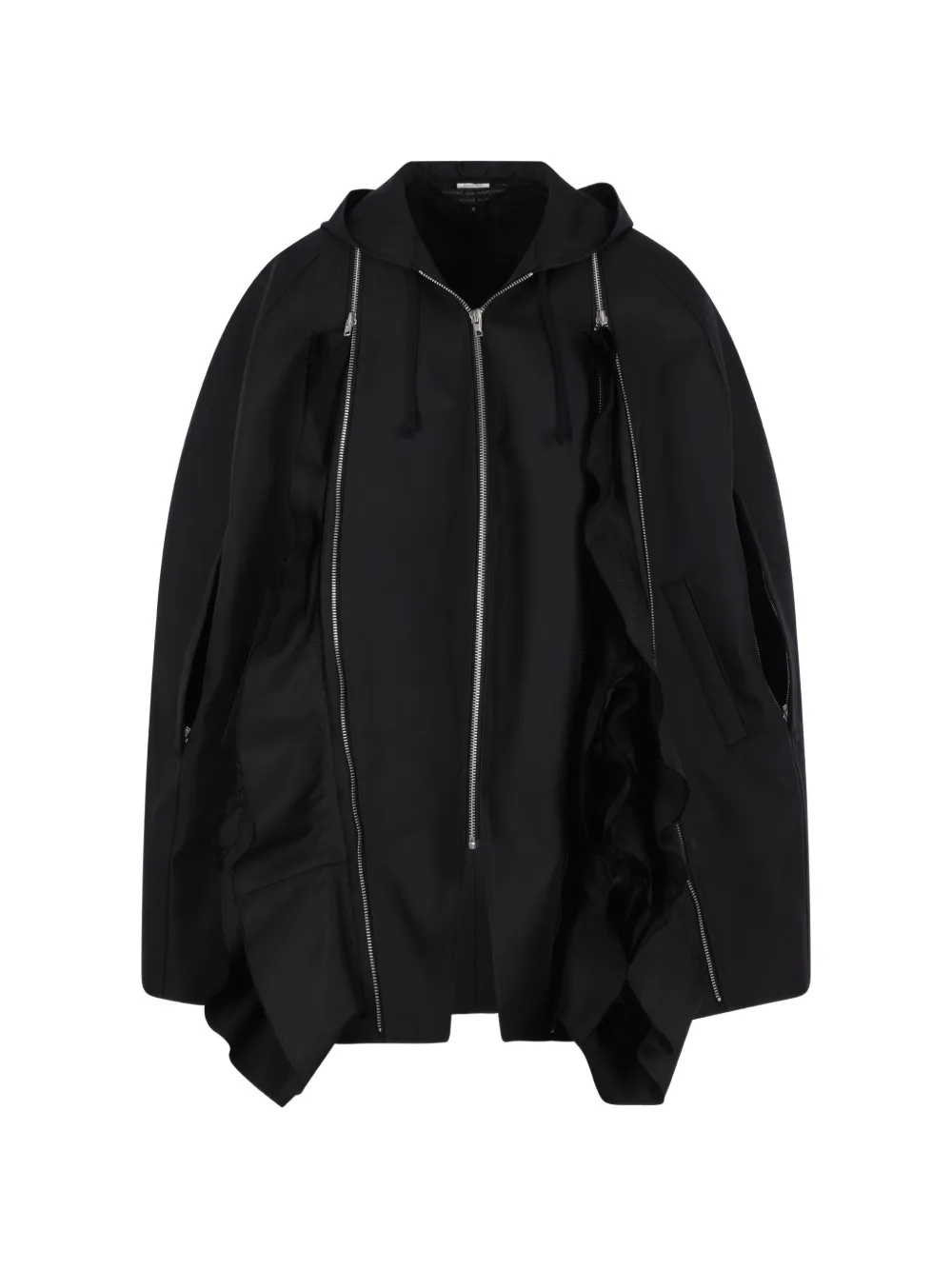 Comme des Garçons Homme Plus ruffled zip-detail jacket - Nero