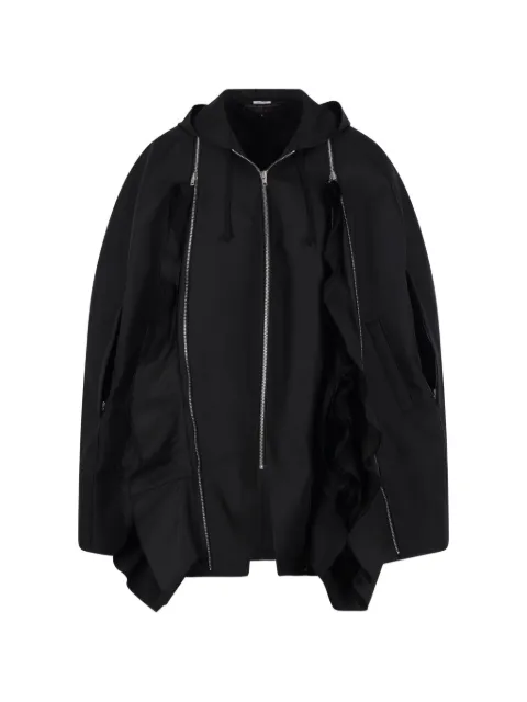 Comme des Garçons Homme Plus chaqueta con volantes y cremallera