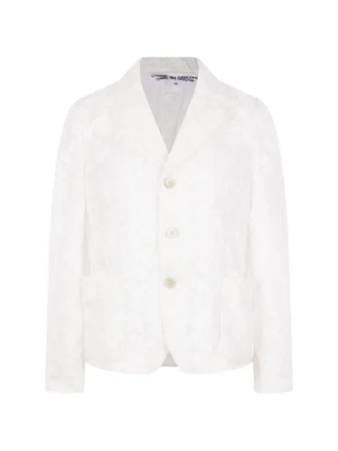 Comme Des Garçons floral-jacquard blazer