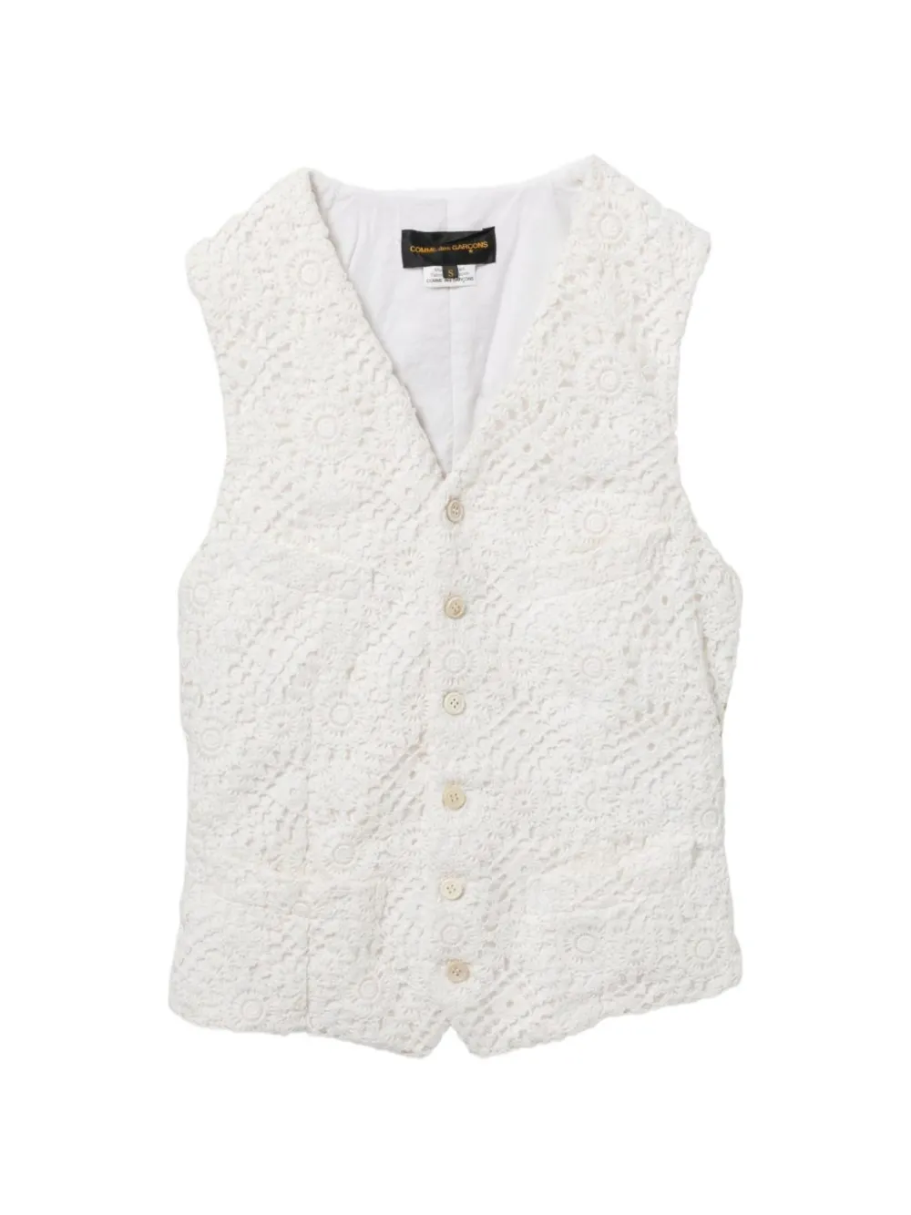 Comme Des Garçons crochet-knit waistcoat