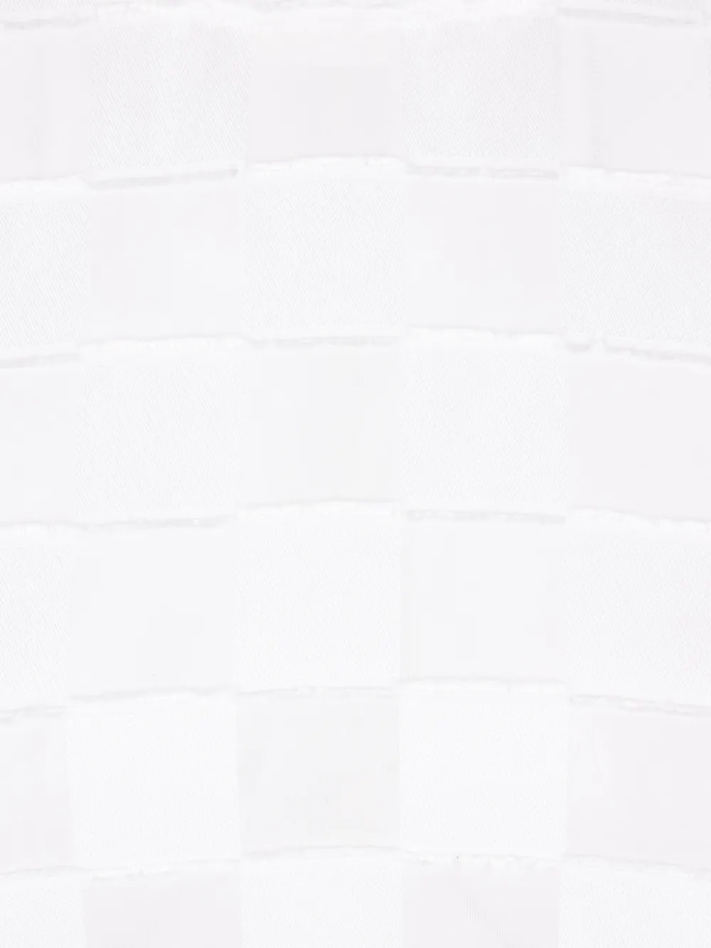 Comme Des Garçons Geruite mini-jurk met ruches Wit