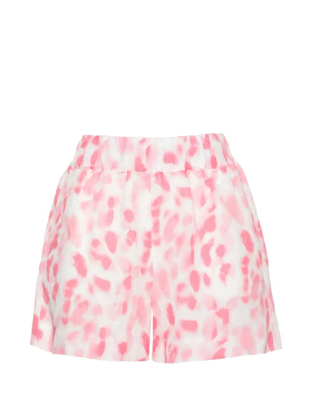 120% Lino leopard-print linen shorts - White