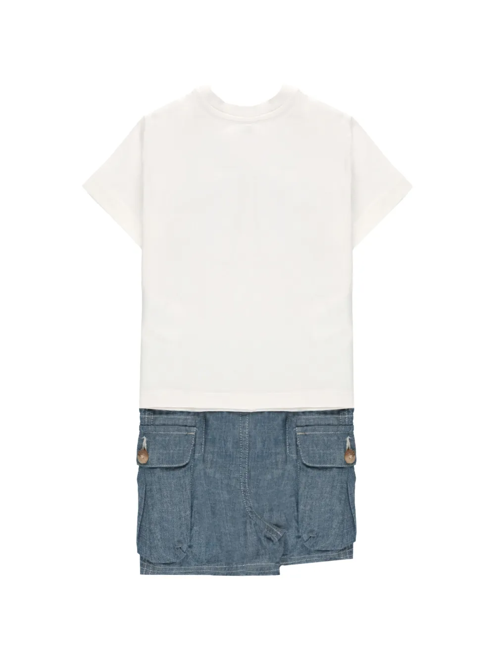 POLO RALPH LAUREN KIDS Cargo jurk met logopatch Wit