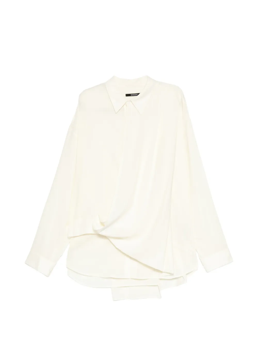 SONGZIO draped layered shirt - Toni neutri