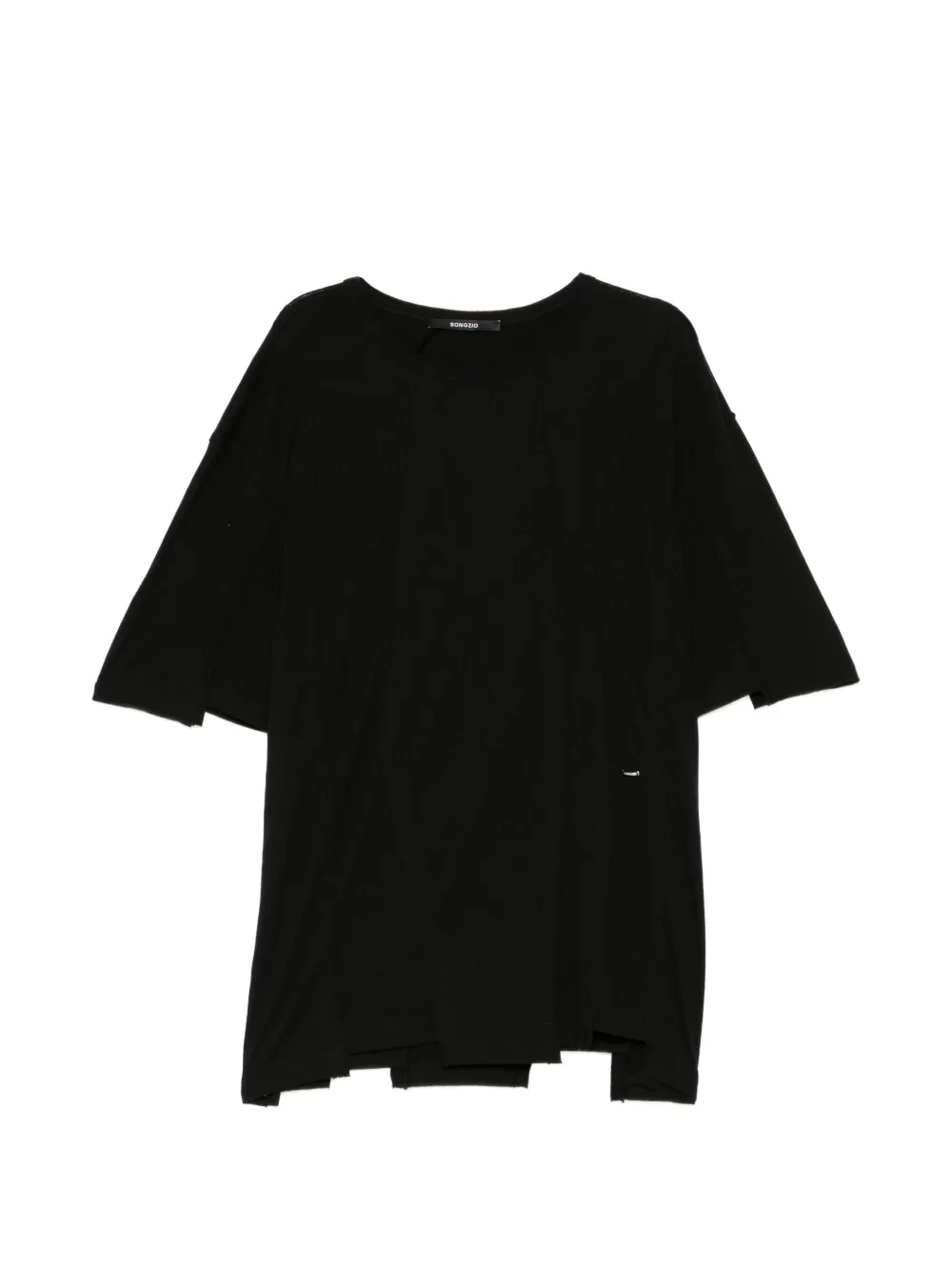 SONGZIO panelled asymmetric T-shirt - Nero