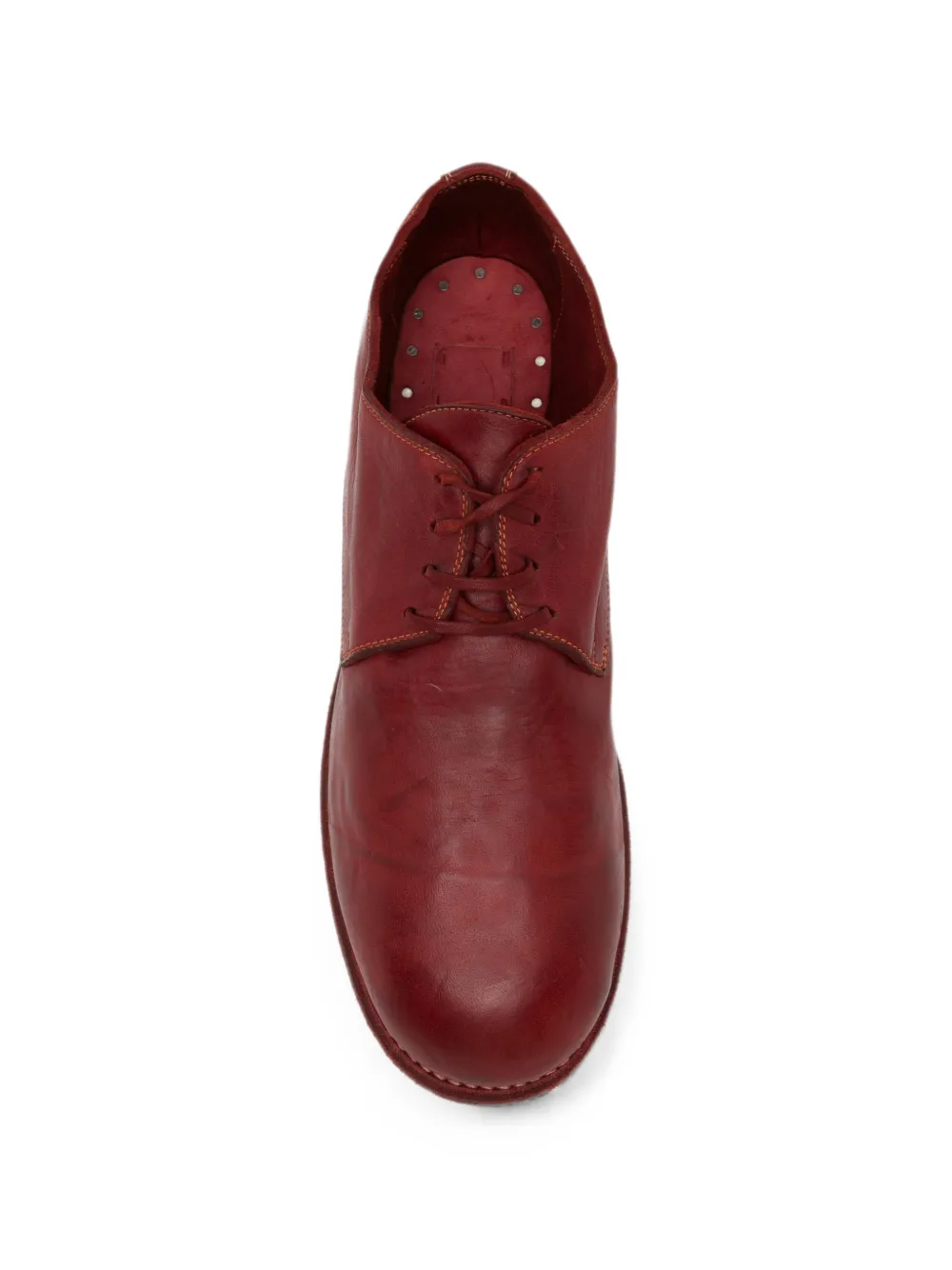 Guidi lace-up leather ankle boots Rood