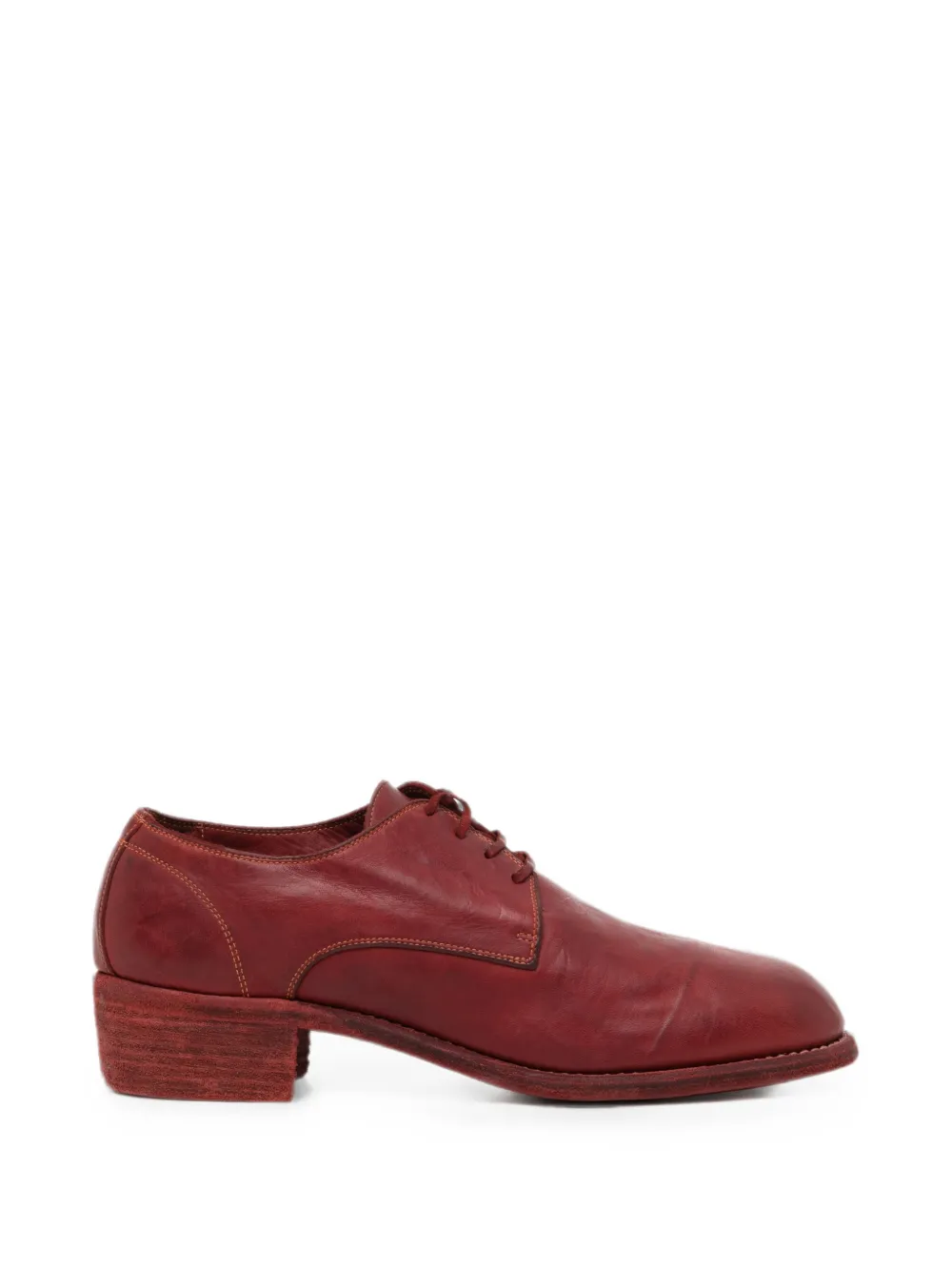 Guidi lace-up leather ankle boots Rood